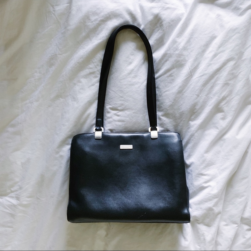 Black Leather Handbag by Liz Claiborne